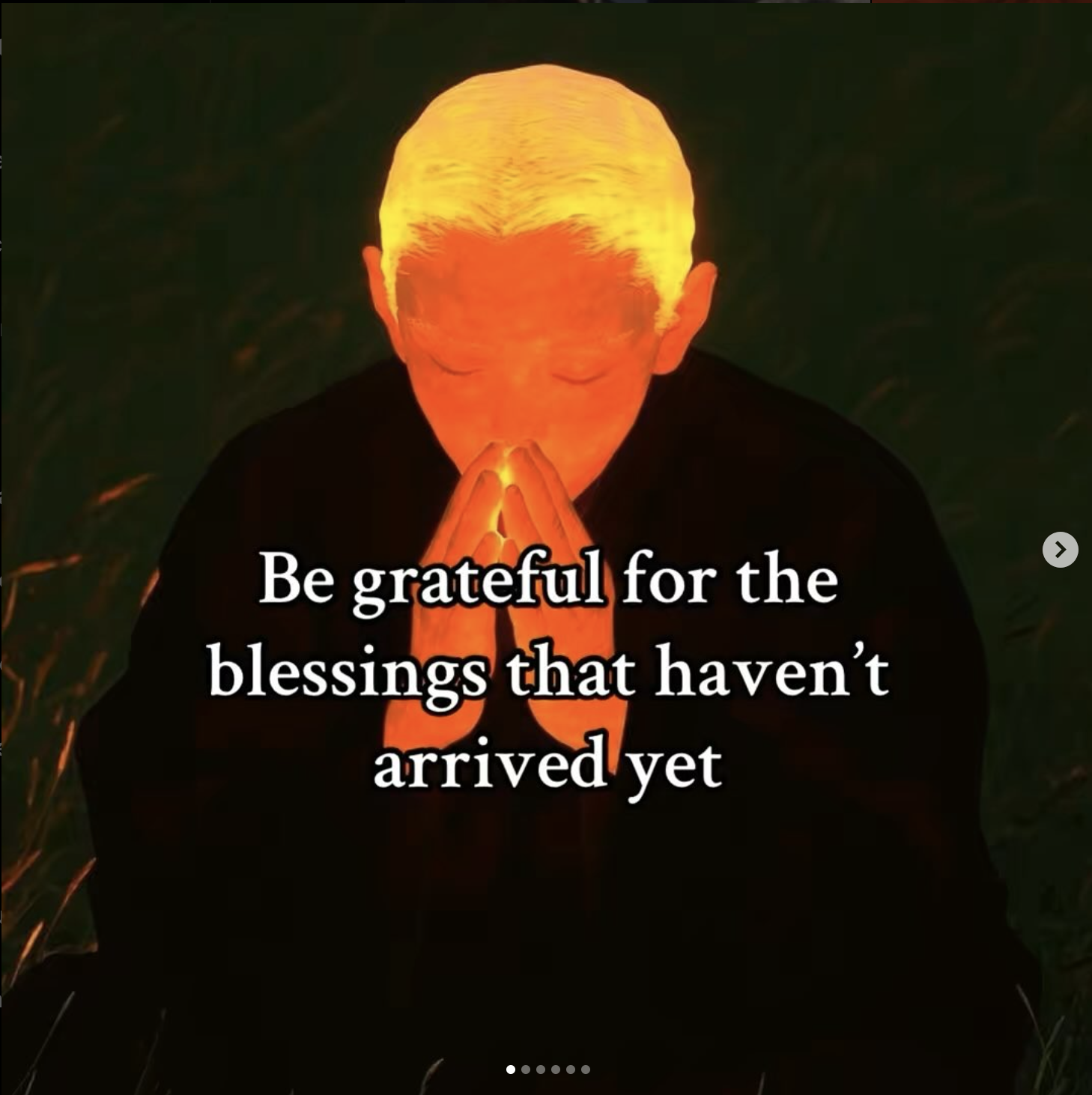 Community Image - 'Be grateful for the blessings that haven't arrived yet'